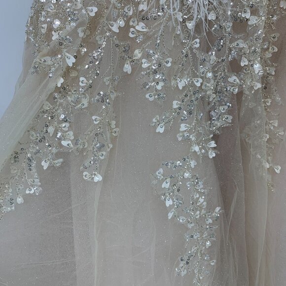 Mac Duggal Dress 20362 Embellished Flutter Sleeve Bow Waist NWT - Picture 8 of 16